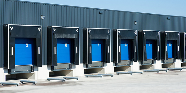 6 industrial doors in blue colour